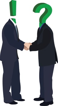 Collaboration between unknown people vector