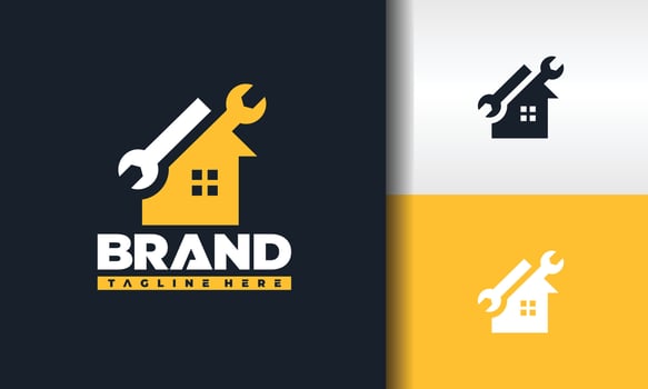 home double wrench logo vector