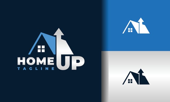 house roof up logo vector