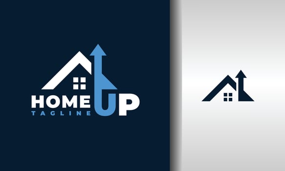 house roof up logo vector