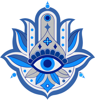 Beautifully detailed Hamsa amulet clipart, eye-catching home decor. . png