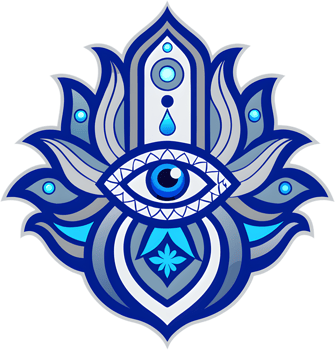 Hamsa amulet clipart, ideal for various crafting projects. . png