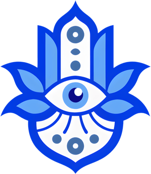 Elegant Hamsa amulet clipart, perfect for home decor. . png