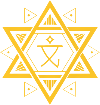 Bright Star of David Amulet Design Clipart. . png
