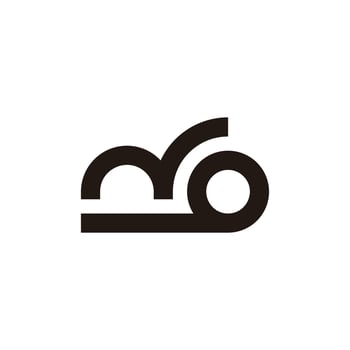 letter mo car tires motion simple logo vector