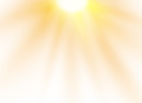 Soft light sunburst with sparkles isolated on white vector