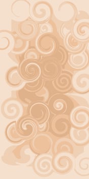 Pastel neutral fluid swirl vertical background to create a trendy cover. Beige texture for web design. vector