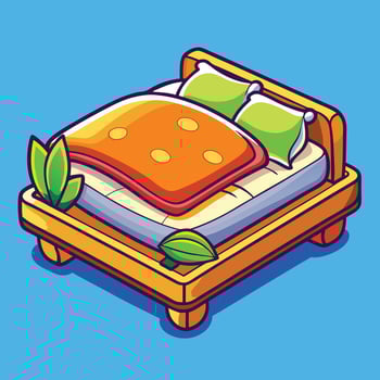 Bed icon illustration vector
