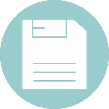 Save Glyph Circle vector