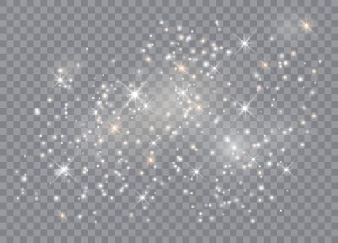 Christmas magic dust with glowing stars for festive designs vector