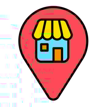 Company Map Icon vector