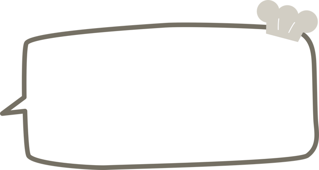 Minimal doodle hand draw cooking kitchen chef hat bakery speech bubble balloon, icon sticker memo keyword planner text box banner png