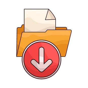 Illustration of download file vector