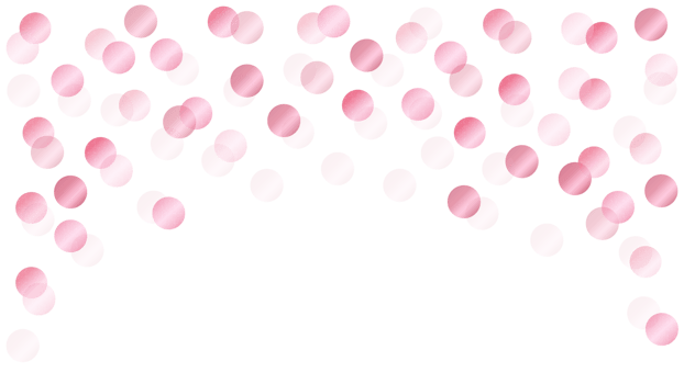 Pink confetti circles scattered. Abstract festive bokeh lights decoration for design and print. png