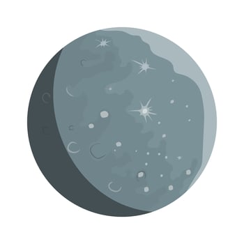 Mercury, the smallest planet in the solar system. vector