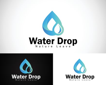 water drop logo creative business water ocean mineral oil olive vector