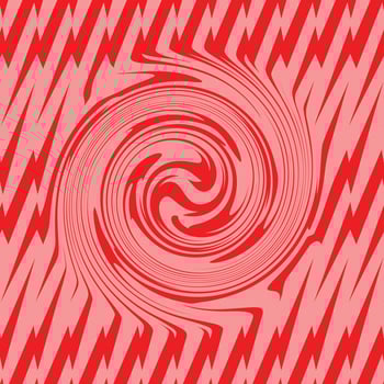 A red and white swirl pattern with a spiral in the middle vector