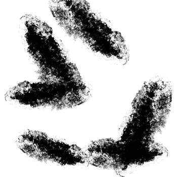 A bold black brush stroke illustration with raw distressed lines and jagged edges png
