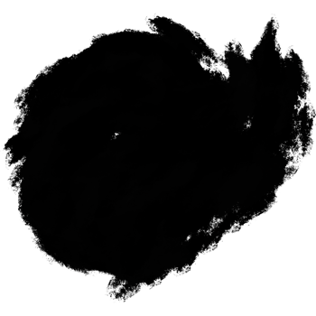 A grunge inspired black brush stroke illustration with rugged textured edges and freeform movement png