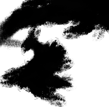 A rough black brush stroke illustration with rugged raw edges and freeform flow png