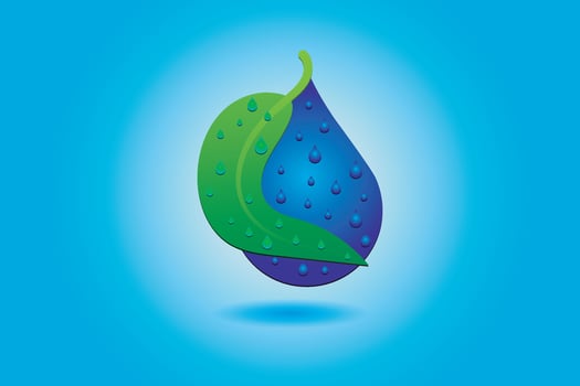 Water drop logo. Environment logo. Leaf logo. vector