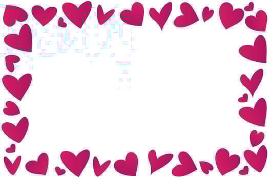 Modern abstract background with pink hearts. illustration on a pink background vector