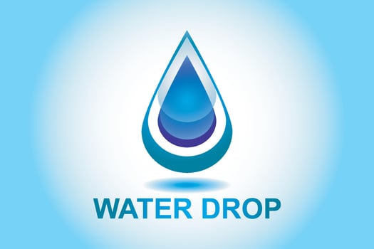 Droplet logo. Water drop icon design. vector