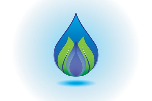 Water Droplet logo. Drop icon. vector