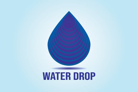 Droplet logo design. Water drop icon. vector