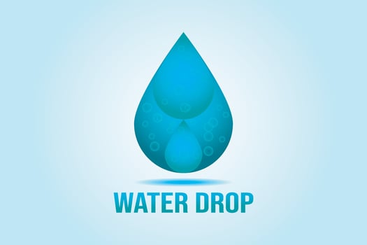 Droplet logo. Water drop icon. vector
