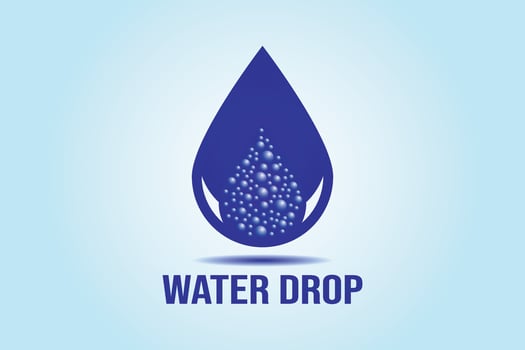 Water drop logo. Water drop icon. Bubbles design. vector