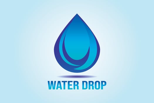 Water drop logo design. vector