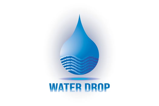 Water logo. Liquid drop icon. vector