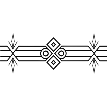 A black and white drawing of a tribal design png