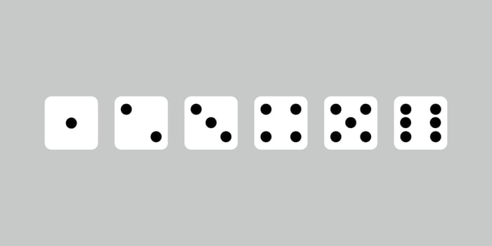 Dice icons set vector