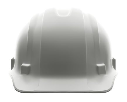 Dramatically lit White Construction Hard Hat Isolated. Transparent . png