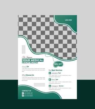 professional medical flyer design template vector