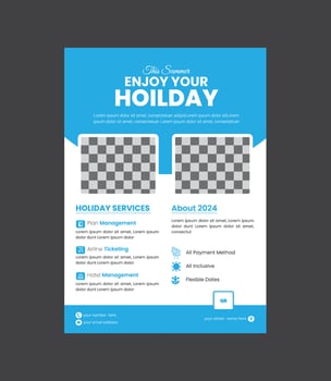 Digital advertising Editable illustration travel flyer design vector
