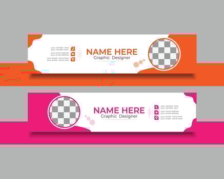email signature design vector