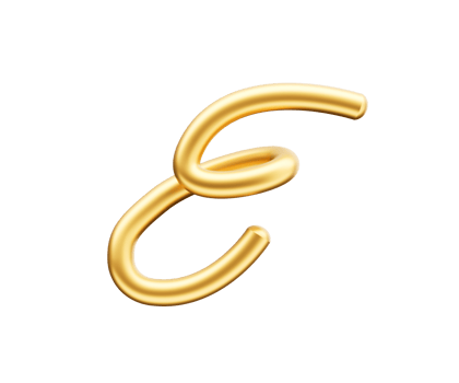 3d Golden Shiny Capital Letter E Alphabet E Rounded Inflatable Font 3d Illustration png