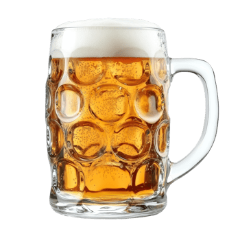 Sipping beer at a pub post-work, cut out transparent png