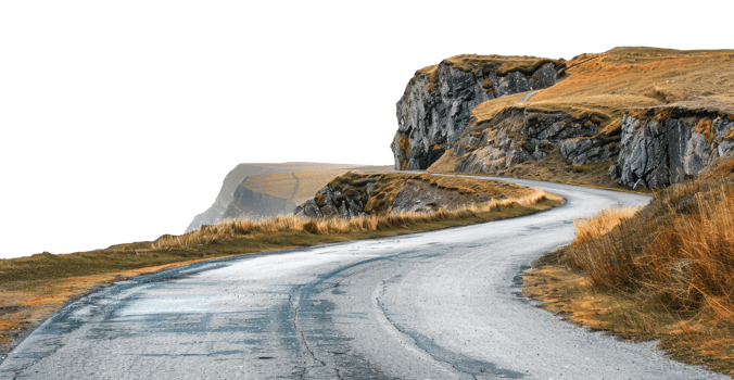 Road with a Cliff png