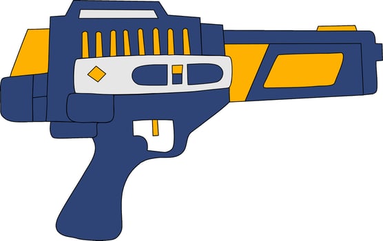 Futuristic Blaster with Bold Colors Design vector