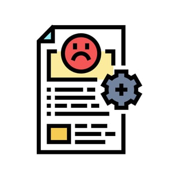 complaint resolution business process color icon illustration vector
