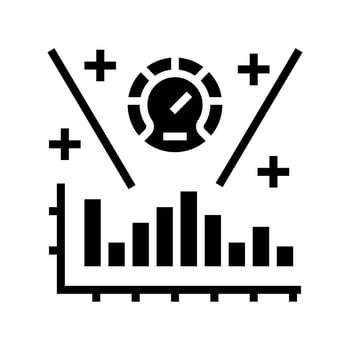 performance measurement business process glyph icon illustration vector