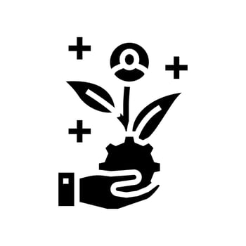 lead nurturing business process glyph icon illustration vector