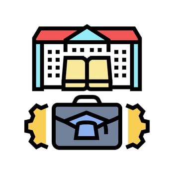 edtech modern business color icon illustration vector