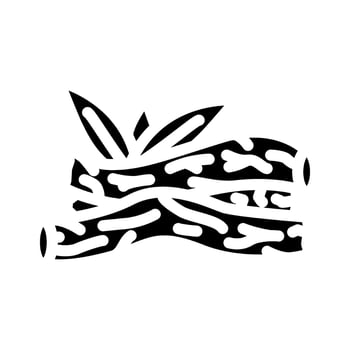 licorice root ayurvedic herb glyph icon illustration vector