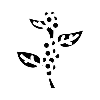 guggul ayurvedic herb glyph icon illustration vector