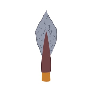 stone arrowhead cartoon illustration vector